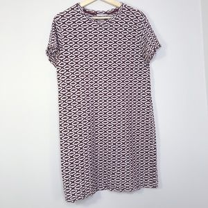 Zara Trafaluc Maroon Mod Print Dress Size - L